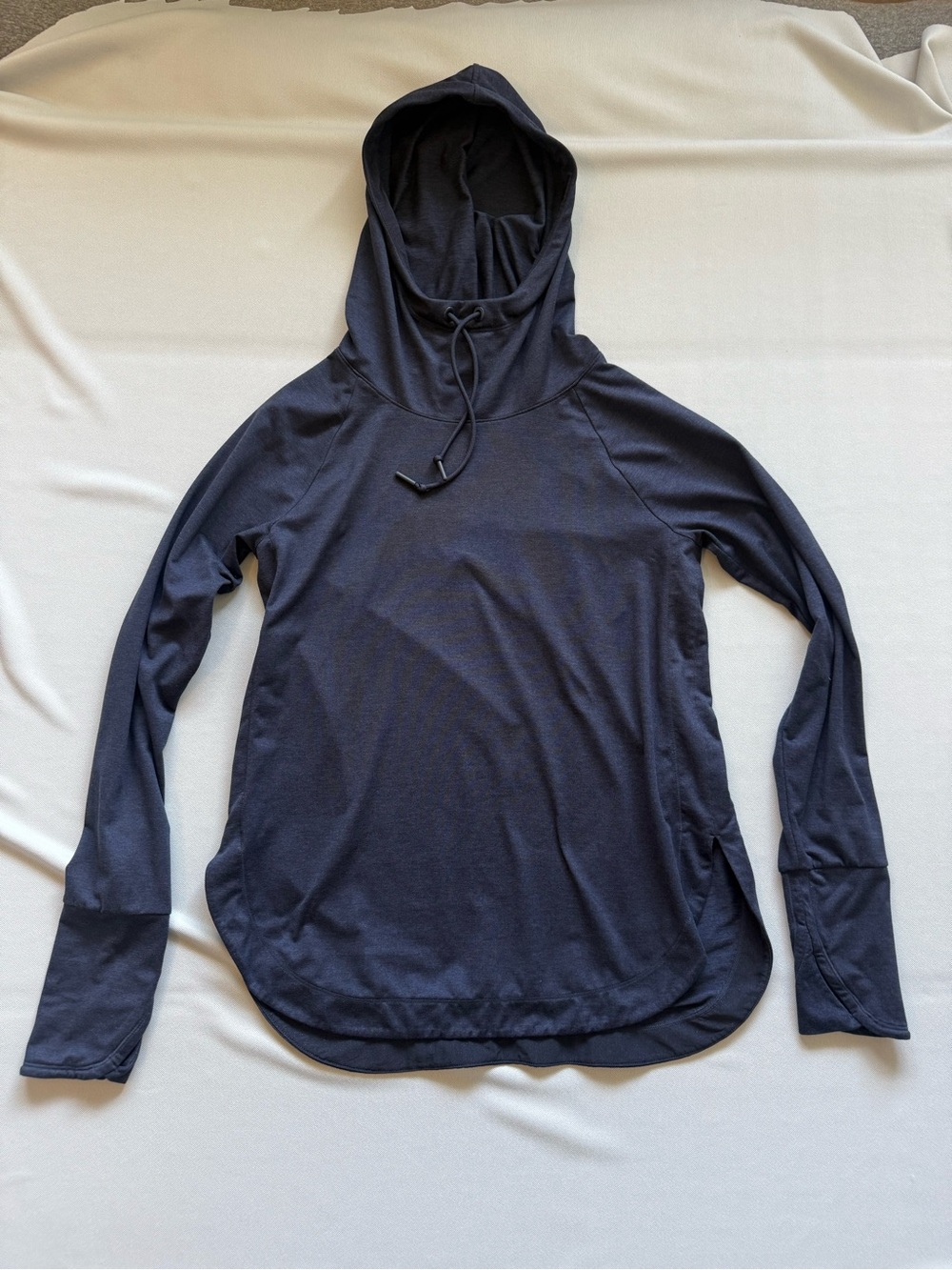 Athleta Uptempo Hoodie Cowl Neck Pullover Sweatshirt Charcoal Gray XS